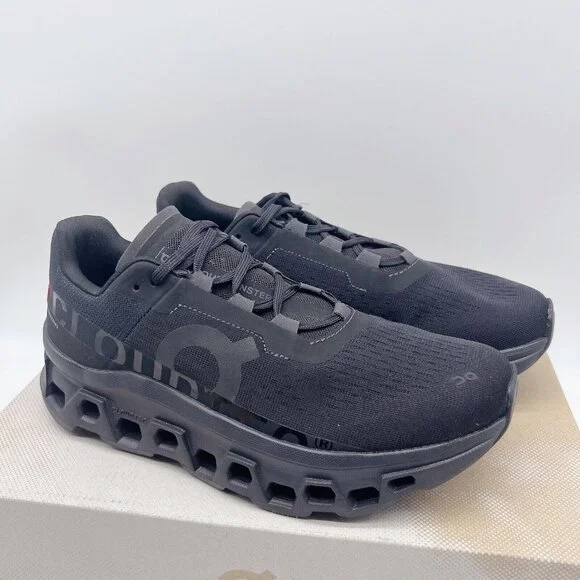 On Cloudmonster Cloudtec Running Shoe Sneaker Black/ Magnet Mens Size US 14 - Picture 2 of 12